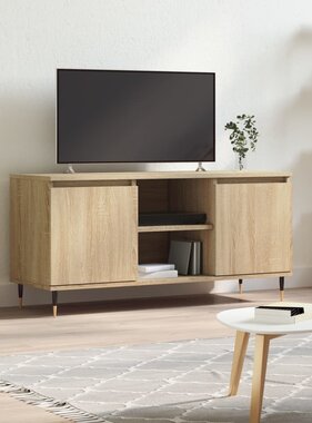 VidaXL Tv-meubel 104x35x50 cm bewerkt hout sonoma eikenkleurig