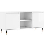 VidaXL Tv-meubel 104x35x50 cm bewerkt hout hoogglans wit