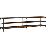 VidaXL Tv-meubel 200x30x50 cm bewerkt hout metaal gerookt eikenkleurig