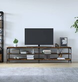 VidaXL Tv-meubel 200x30x50 cm bewerkt hout metaal gerookt eikenkleurig