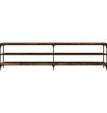 VidaXL Tv-meubel 200x30x50 cm bewerkt hout metaal gerookt eikenkleurig
