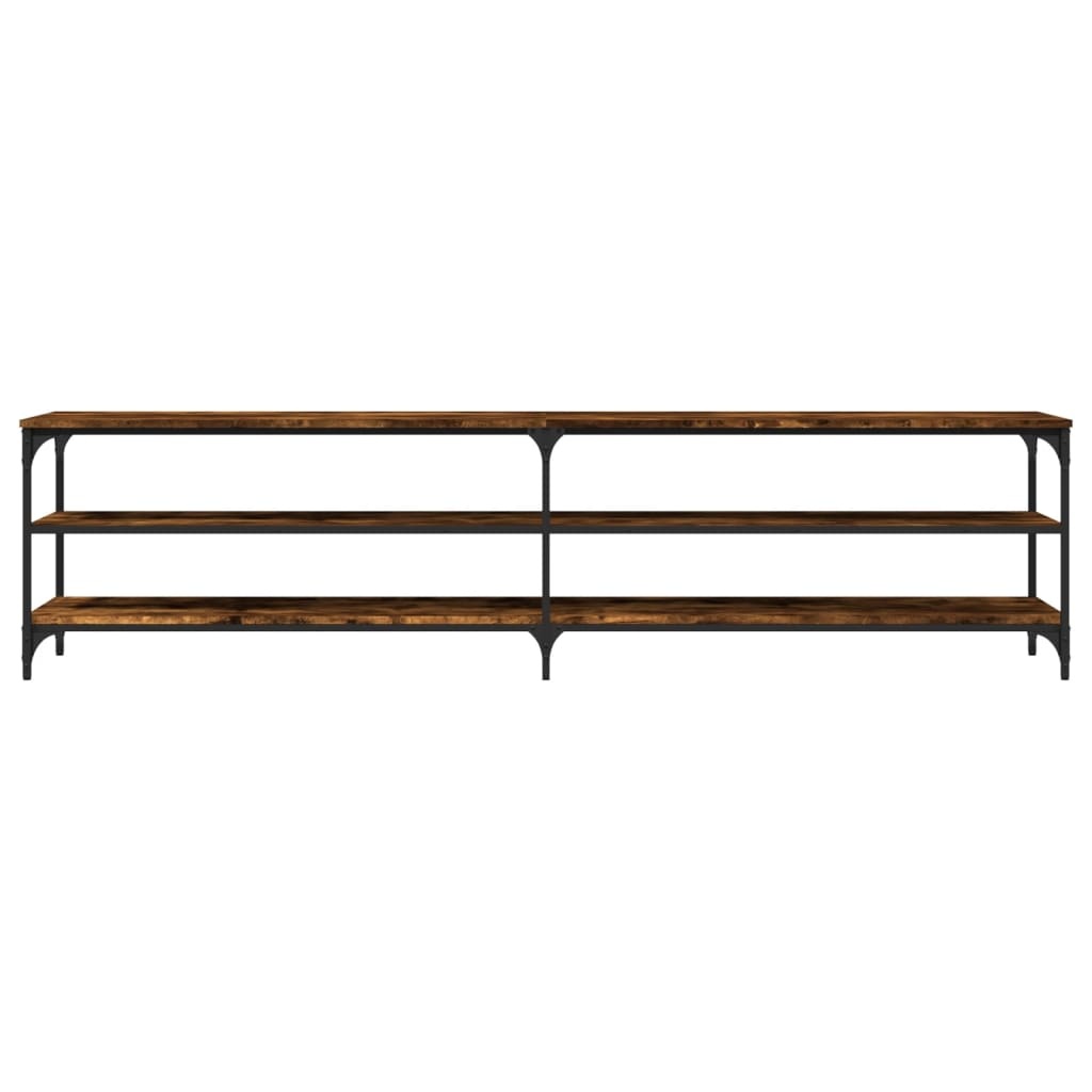 VidaXL Tv-meubel 200x30x50 cm bewerkt hout metaal gerookt eikenkleurig
