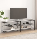 VidaXL Tv-meubel 160x30x50 cm bewerkt hout grijs sonoma eikenkleurig