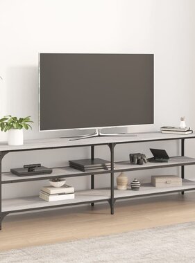 VidaXL Tv-meubel 160x30x50 cm bewerkt hout grijs sonoma eikenkleurig