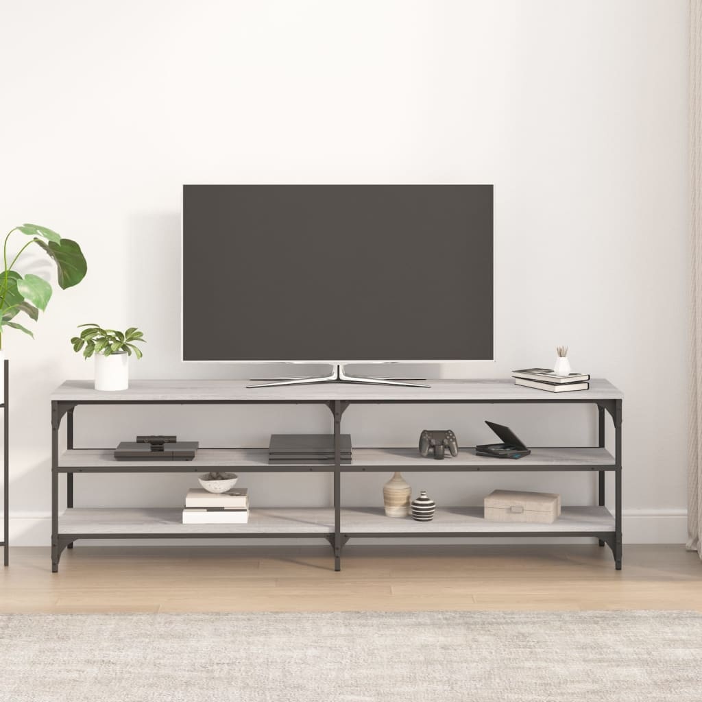 VidaXL Tv-meubel 160x30x50 cm bewerkt hout grijs sonoma eikenkleurig