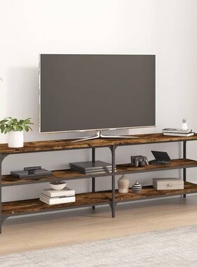 VidaXL Tv-meubel 160x30x50 cm bewerkt hout gerookt eikenkleurig
