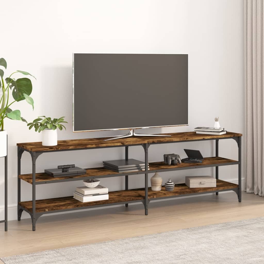 VidaXL Tv-meubel 160x30x50 cm bewerkt hout gerookt eikenkleurig