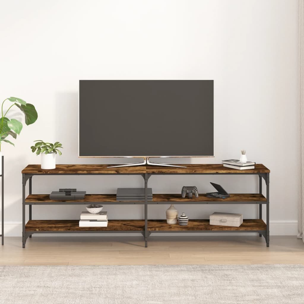 VidaXL Tv-meubel 160x30x50 cm bewerkt hout gerookt eikenkleurig