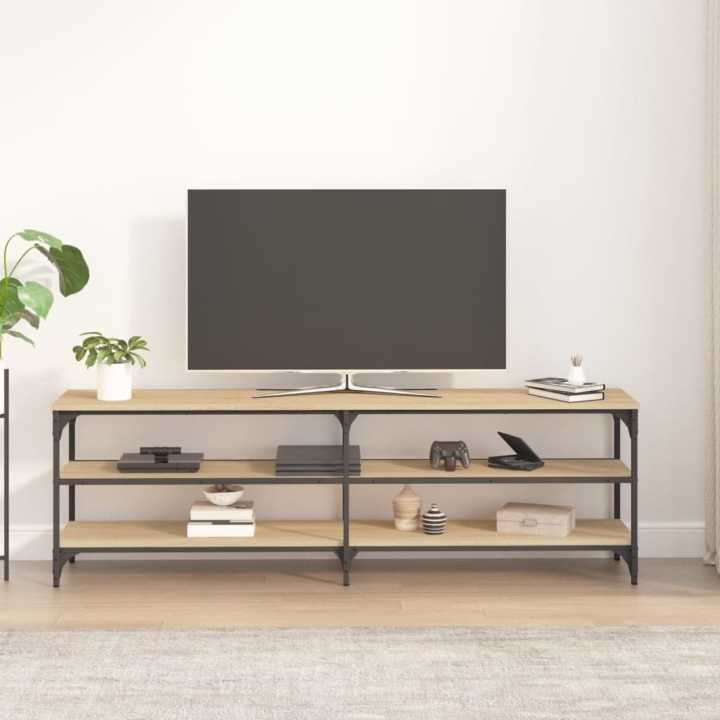 VidaXL Tv-meubel 160x30x50 cm bewerkt hout sonoma eikenkleurig