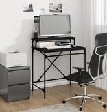 VidaXL Bureau 80x50x90 cm bewerkt hout en ijzer zwart