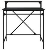 VidaXL Bureau 80x50x90 cm bewerkt hout en ijzer zwart