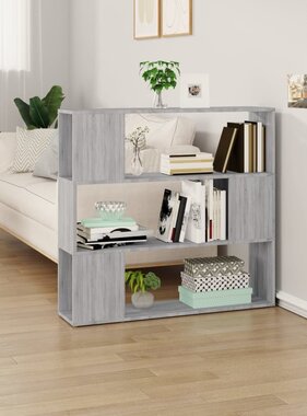 VidaXL Boekenkast/kamerscherm 100x24x94 cm grijs sonoma eikenkleurig