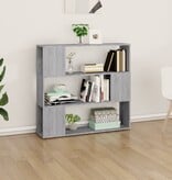 VidaXL Boekenkast/kamerscherm 100x24x94 cm grijs sonoma eikenkleurig