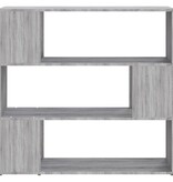 VidaXL Boekenkast/kamerscherm 100x24x94 cm grijs sonoma eikenkleurig