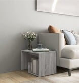 VidaXL Bijzettafel 59x36x38 cm bewerkt hout grijs sonoma eikenkleurig