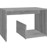 VidaXL Bijzettafel 59x36x38 cm bewerkt hout grijs sonoma eikenkleurig