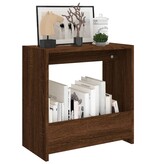 VidaXL Bijzettafel 50x26x50 cm bewerkt hout bruin eikenkleur