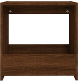 VidaXL Bijzettafel 50x26x50 cm bewerkt hout bruin eikenkleur