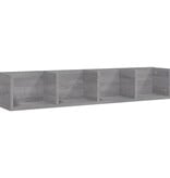 VidaXL Wandschap CD 100x18x18 cm bewerkt hout grijs sonoma eikenkleur