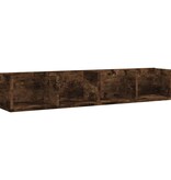 VidaXL CD-wandschap 100x18x18 cm bewerkt hout gerookt eikenkleurig