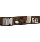 VidaXL CD-wandschap 100x18x18 cm bewerkt hout gerookt eikenkleurig