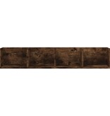 VidaXL CD-wandschap 100x18x18 cm bewerkt hout gerookt eikenkleurig