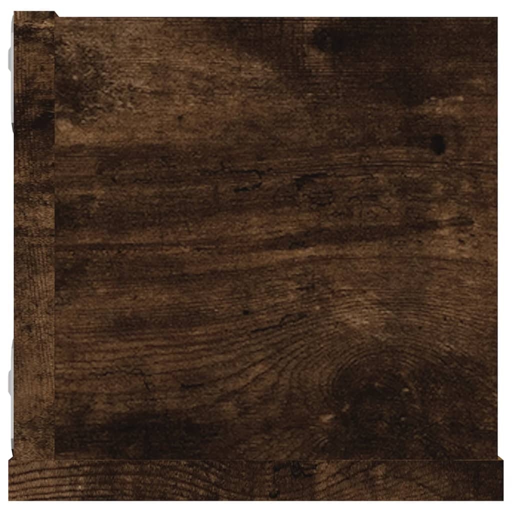VidaXL CD-wandschap 100x18x18 cm bewerkt hout gerookt eikenkleurig