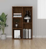 VidaXL Boekenkast/dressoir 50x25x80 cm bewerkt hout bruin eikenkleur