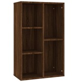 VidaXL Boekenkast/dressoir 50x25x80 cm bewerkt hout bruin eikenkleur