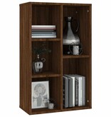 VidaXL Boekenkast/dressoir 50x25x80 cm bewerkt hout bruin eikenkleur