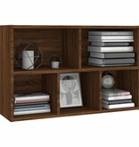 VidaXL Boekenkast/dressoir 50x25x80 cm bewerkt hout bruin eikenkleur