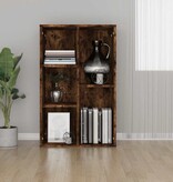 VidaXL Boekenkast/dressoir 50x25x80 cm bewerkt hout gerookt eikenkleur