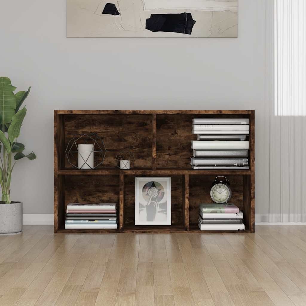 VidaXL Boekenkast/dressoir 50x25x80 cm bewerkt hout gerookt eikenkleur