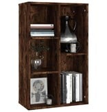 VidaXL Boekenkast/dressoir 50x25x80 cm bewerkt hout gerookt eikenkleur