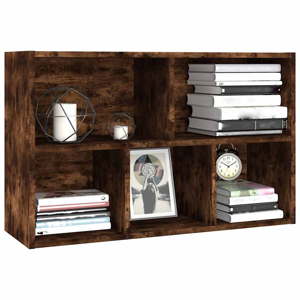 VidaXL Boekenkast/dressoir 50x25x80 cm bewerkt hout gerookt eikenkleur