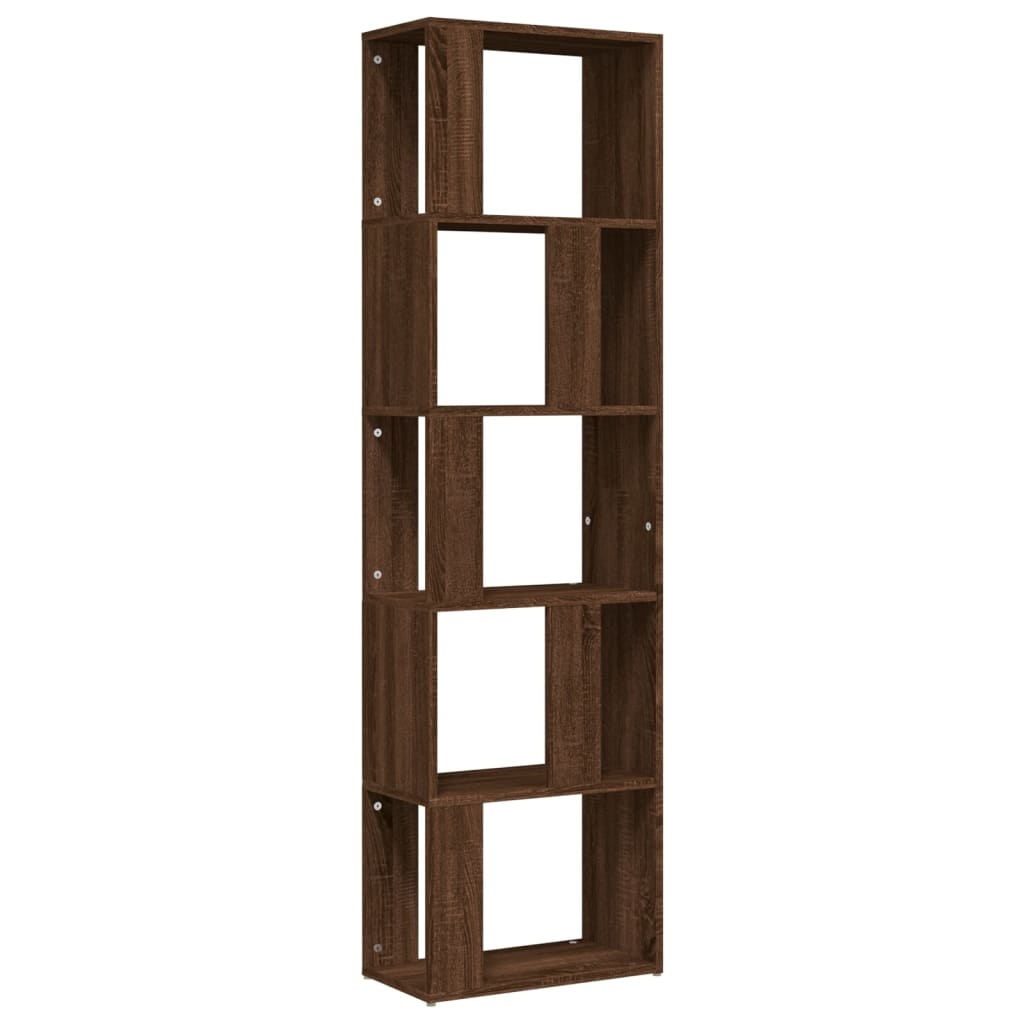VidaXL Boekenkast 45x24x160 cm bewerkt hout bruin eikenkleur