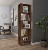 VidaXL Boekenkast 45x24x160 cm bewerkt hout bruin eikenkleur