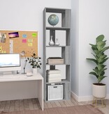 VidaXL Boekenkast 45x24x160 cm bewerkt hout grijs sonoma eikenkleurig