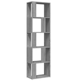 VidaXL Boekenkast 45x24x160 cm bewerkt hout grijs sonoma eikenkleurig
