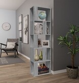 VidaXL Boekenkast 45x24x160 cm bewerkt hout grijs sonoma eikenkleurig