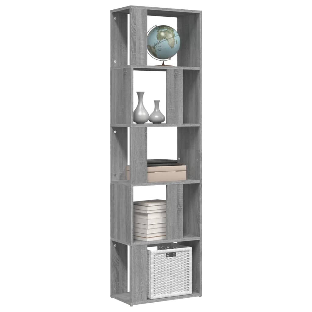 VidaXL Boekenkast 45x24x160 cm bewerkt hout grijs sonoma eikenkleurig