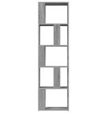 VidaXL Boekenkast 45x24x160 cm bewerkt hout grijs sonoma eikenkleurig