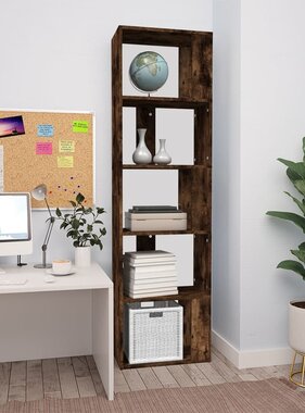VidaXL Boekenkast 45x24x160 cm bewerkt hout gerookt eikenkleurig