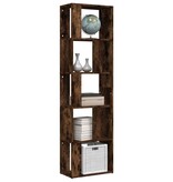 VidaXL Boekenkast 45x24x160 cm bewerkt hout gerookt eikenkleurig