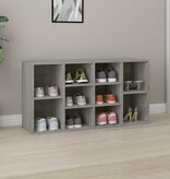 VidaXL Schoenenbank 103x30x55 cm bewerkt hout grijs sonoma eiken
