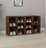 VidaXL Schoenenbank 103x30x55 cm bewerkt hout gerookt eikenkleurig