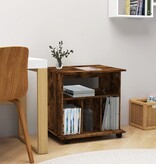 VidaXL Rolkast 60x45x60 cm bewerkt hout gerookt eikenkleurig