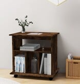 VidaXL Rolkast 60x45x60 cm bewerkt hout gerookt eikenkleurig