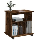 VidaXL Rolkast 60x45x60 cm bewerkt hout gerookt eikenkleurig