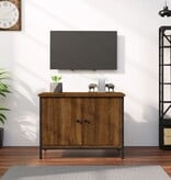 VidaXL Tv-meubel met deuren 60x35x45 cm bewerkt hout bruin eiken